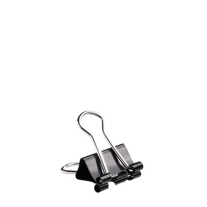 Pinzas doble clip, negro 15 mm