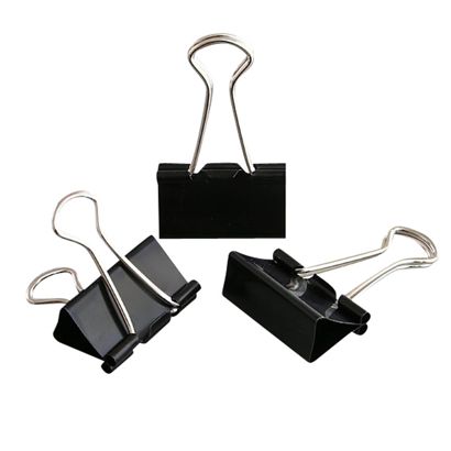 Pinzas doble clip, negro 32 mm