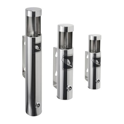 Cenicero de pared DARWIN, acero inoxidable, plata 
