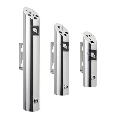 Cenicero de pared MELBOURNE, acero inoxidable, plata 