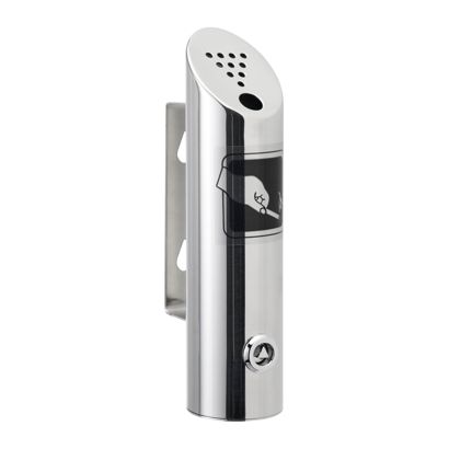Cenicero de pared MELBOURNE, acero inoxidable, plata 20 cm