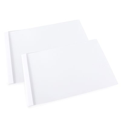 Carpetas térmicas para encuadernación A4 horizontal, cartón, blanco 