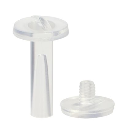 Tornillos plásticos para encuadernar, transparente | 25 mm