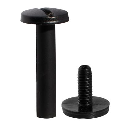 Tornillos plásticos para encuadernar, negro | 30 mm