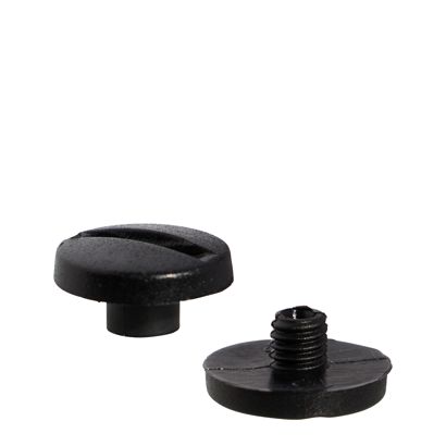 Tornillos plásticos para encuadernar, negro | 5 mm