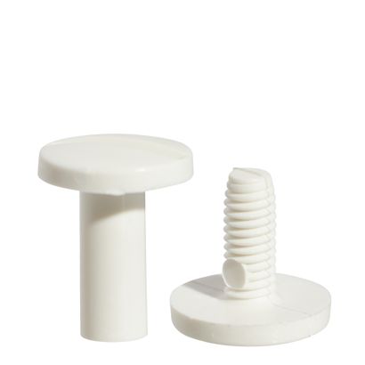 Tornillos plásticos para encuadernar, blanco | 7 mm