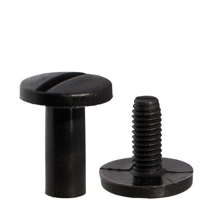 Tornillos plásticos para encuadernar, negro | 8 mm