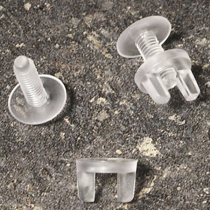 Tornillos Viking, transparentes 4,8 mm de diámetro, 14 mm de largo