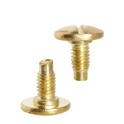 Tornillos de cabeza ranurada para tornillos para encuadernar, 7,5 mm, con 1 mm de alargamiento, latonadas 
