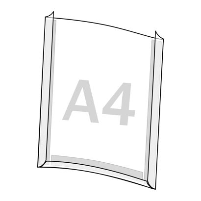 Sobres para carteles abierto en la parte frontal, con 3 tiras adhesivas de alto rendimiento (soporte PET) en la parte posterior  | formato vertical 