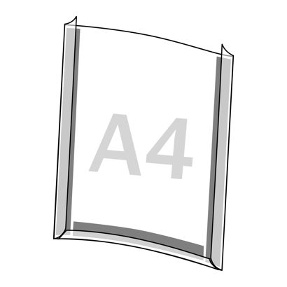 Sobres para carteles abierto en la parte frontal, 3 tiras magnéticas en la parte posterior  | formato vertical 