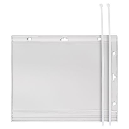 Funda para carteles impermeable A5 | con 2 bridas para cables
