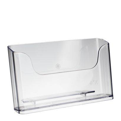 Leaflet holder, 1 tray, polystyrene, transparent, PTXE 