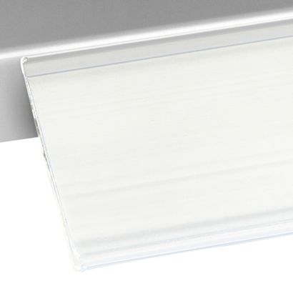 Regleta portaprecios DBR autoadhesiva 39 mm | 550 mm | blanco  | para pegar (cinta adhesiva estándar) 