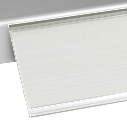 Regleta portaprecios DBR autoadhesiva 30 mm | 1000 mm | gris  | para pegar (cinta adhesiva estándar) 