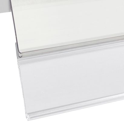 Regleta portaprecios DBD autoadhesiva para etiquetado doble blanco 