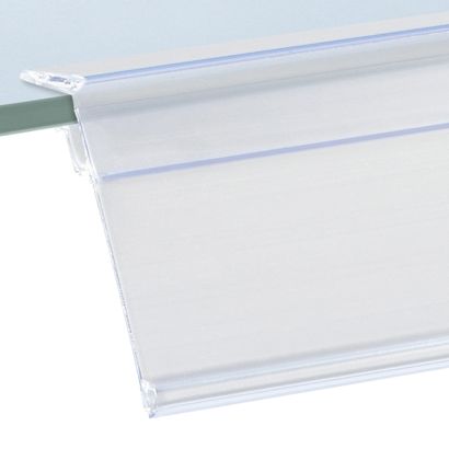 Regleta portaprecios GLS para baldas de cristal 1000 mm