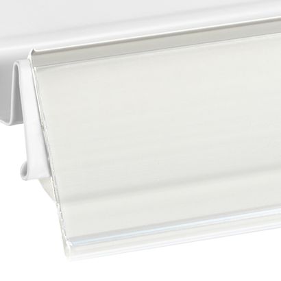 Regleta portaprecios LS para estanterías Linde, Storebest y Tegometall 1240 mm | blanco 