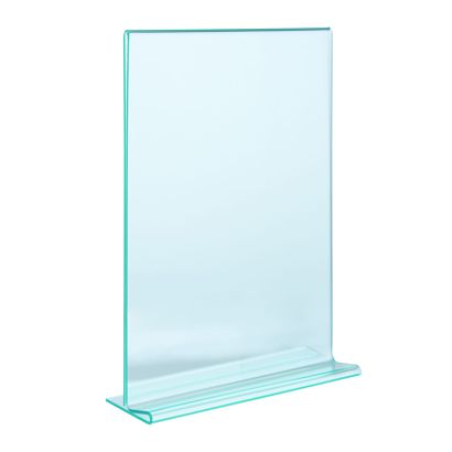 Soporte expositor en T, PMMA (metacrilato), transparente-verde 