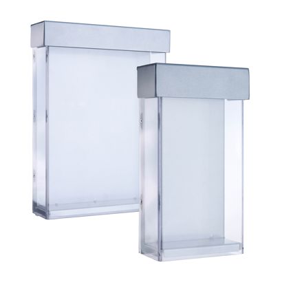 Portafolletos para exteriores con tapa, Indisplay Shieldbox, altamente resistente 