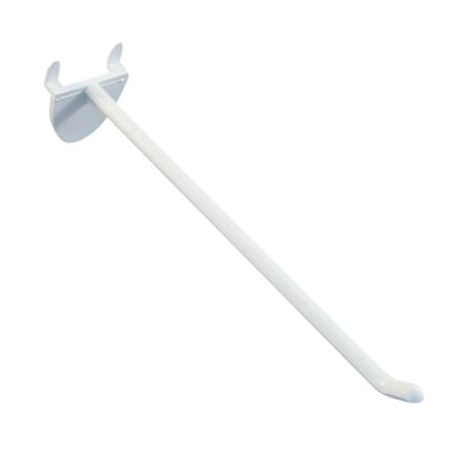 Ganchos exhibidores con 3 mandriles, brazo angosto, blancos 150 mm
