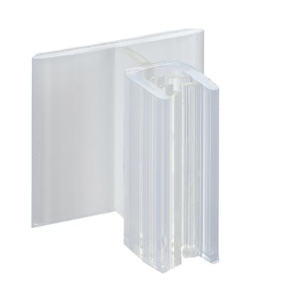Soporte para tarjetas de, autoadhesivos 25 x 25 mm  | en ángulo de 90º con puentecillo flexible 