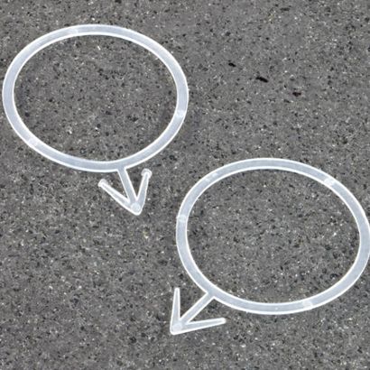 Anillas para botellas, ø = 40 mm, transparentes 