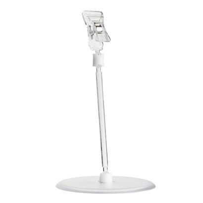 Clip identificador con broche pequeño y base de disco (Ø 90 mm), 10 cm de extensión, transparente 