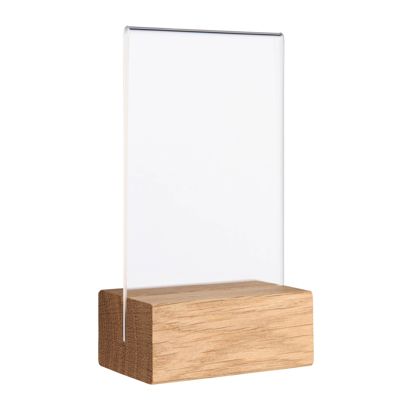 Expositor de mesa MODUL, funda de metacrilato con base de madera null | null | A7