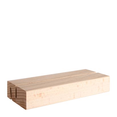 Portatarjetas de madera, base para sistema de combinación variable MODUL 148 mm | madera de haya  | ranura de inserción recta y oblicua 