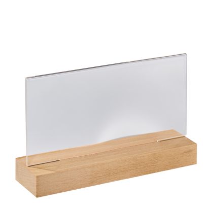 Soporte metacrilato con base de madera formato horizontal | null | 1/3 A4