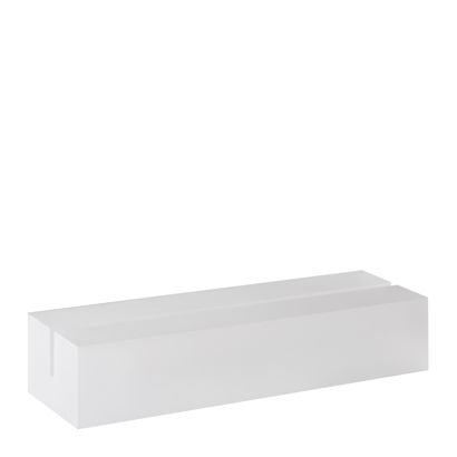 Portatarjetas de metacrilato, base para sistema de combinación variable MODUL 210 mm | transparente  | mate 