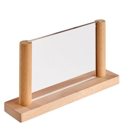 Expositor de mostrador con 2 placas de metacrilato 100 x 150 mm