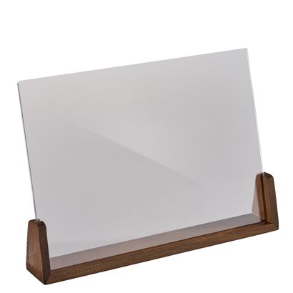 Expositor de mesa madera 'LignoLine' A4 - 297 x 210 mm  | formato horizontal  | acrílico (PMMA)|madera de nogal 