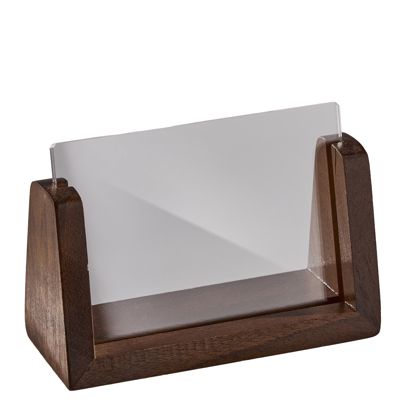 Expositor de mesa madera 'LignoLine' A7 - 105 x 74 mm  | formato horizontal  | acrílico (PMMA)|madera de nogal 