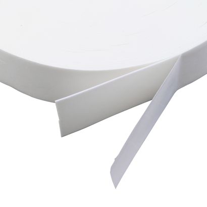 Cinta adhesiva de espuma de PE de doble cara, blanco, 1 mm de espesor, adherencia fuerte, EL100 40 mm