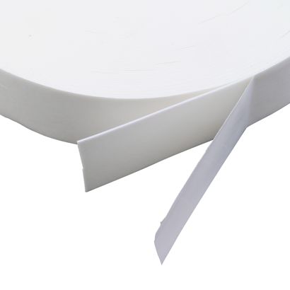Cinta adhesiva de espuma de PE de doble cara, blanco, 1 mm de espesor, adherencia fuerte, EL100 50 mm