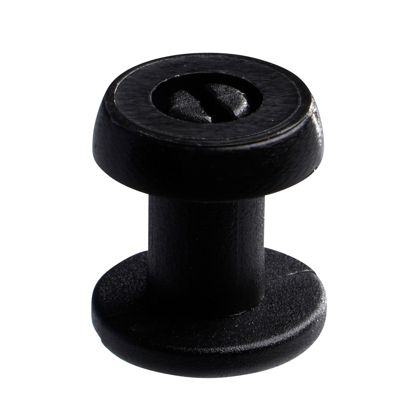 Remaches a presión de plástico, versión gruesa negro  | 7.5 mm