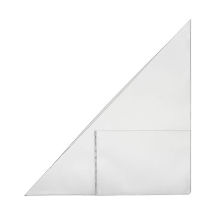 Sobres triangulares con sobres para tarjetas de visita, autoadhesivos, lámina de PP, transparentes 170 x 170 mm - lado derecho
