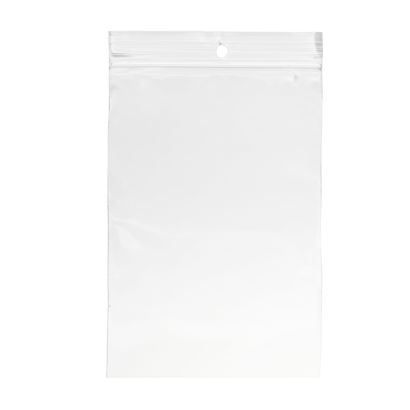 Bolsas con cierre a presión, con agujero redondo, lámina de PP 100 x 150 mm