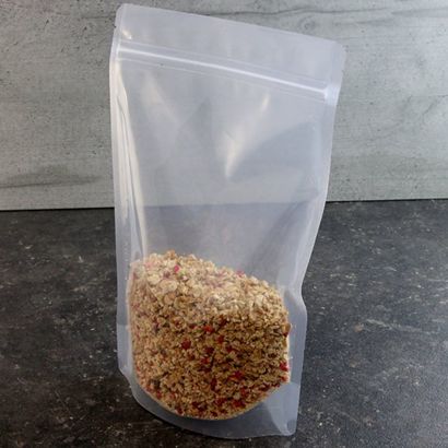 Bolsas resellabes para alimentos, composición de PET, PE 85 x 140 mm 