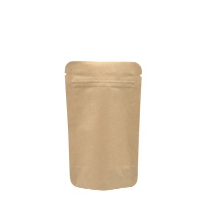 Bolsas resellabes para alimentos, papel kraft, libre de aluminio 85 x 140 mm