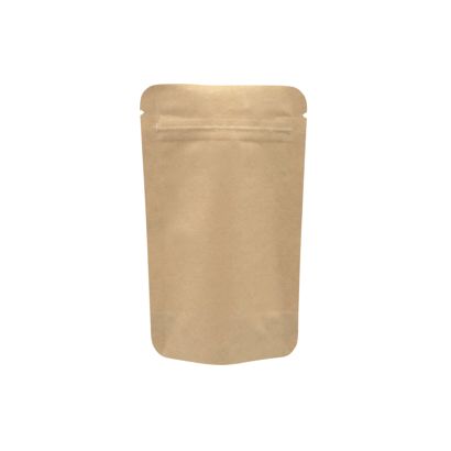 Bolsas resellabes para alimentos, papel kraft, libre de aluminio 110 x 185 mm