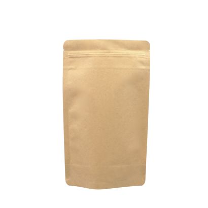 Bolsas resellabes para alimentos, papel kraft, libre de aluminio 160 x 270 mm 