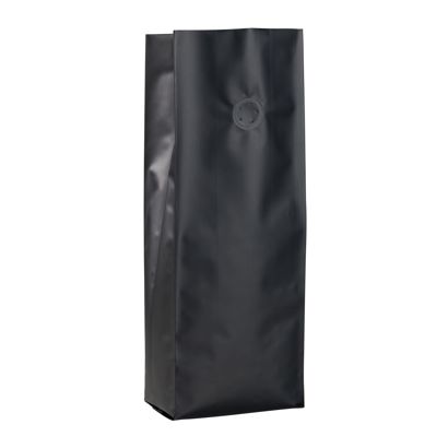 Bolsas con fuelle lateral y válvula de protección del aroma, negro 
