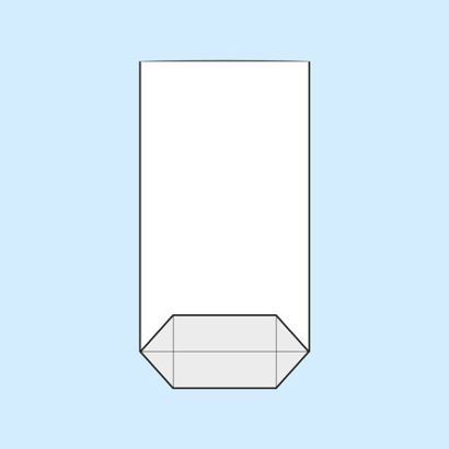 Bolsas con base plegable, lámina de OPP 75 x 130 mm