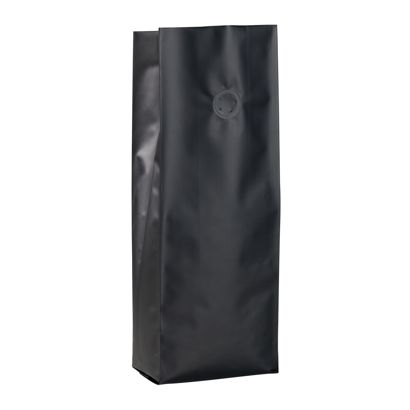 Bolsas con fuelle lateral y válvula de protección del aroma, negro 330 x 105 mm