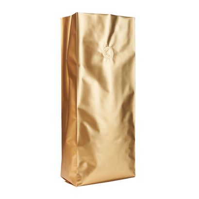 Bolsas con fuelle lateral y válvula de protección del aroma, oro 380 x 130 mm 