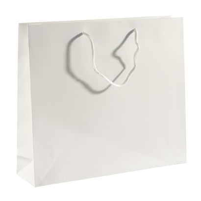 Bolsas para regalo, brillante blanco  | 40 x 35 x 10 cm 