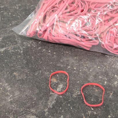 Gomas elásticas multiusos, rojas 3 mm | 25 mm
